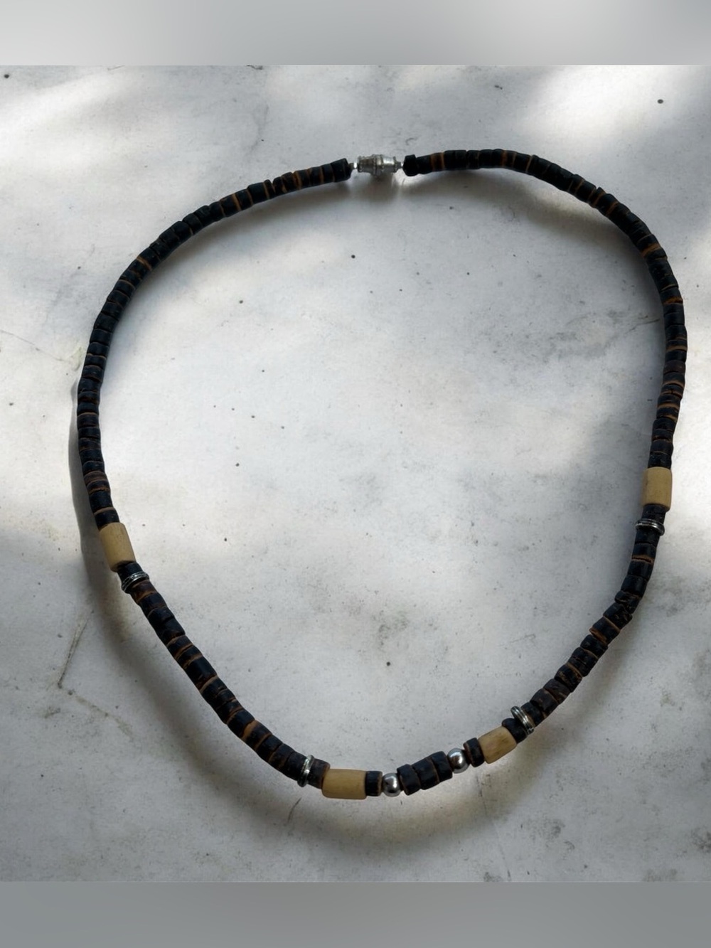 Handmade Brown and Gold Beaded Necklace - Boho Women's Jewelry